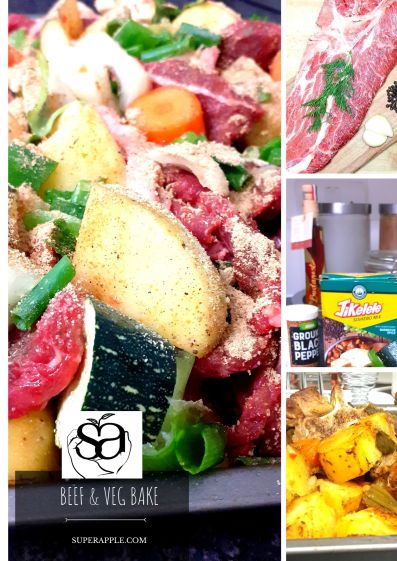 Red and White Collage Food Poster